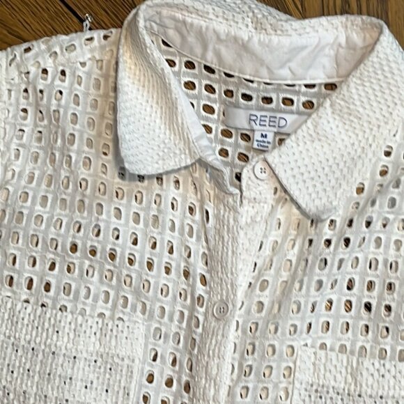Reed Other - Reed bathing suit cover up‎ white long button up